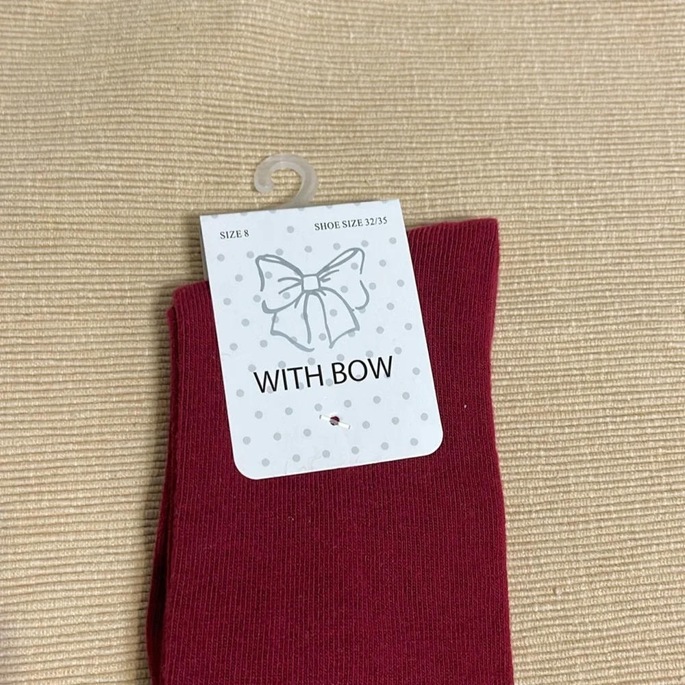Bow Knee High‎ Stockings Socks Size 8 Shoe Size 32-35/1-4 US.